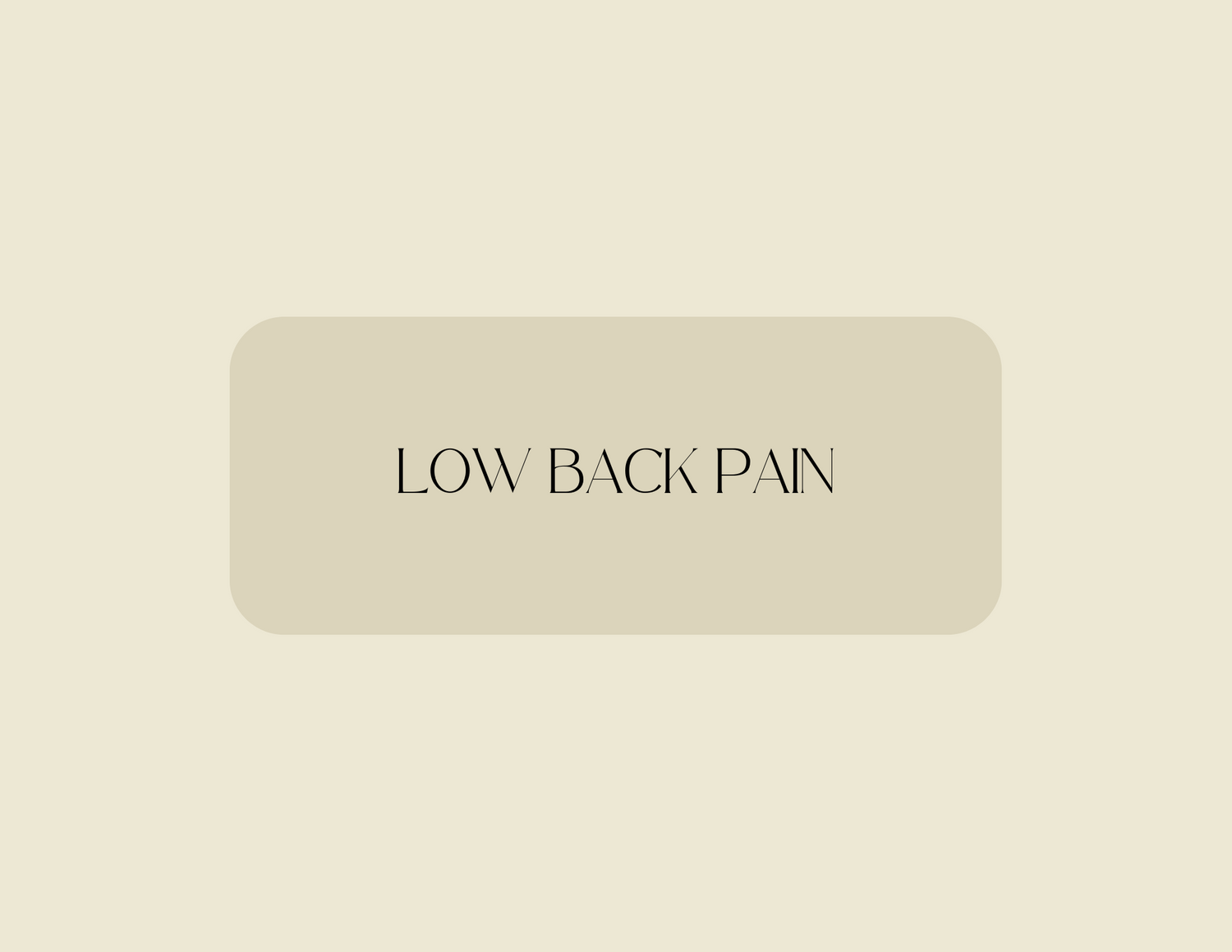 Low Back Pain
