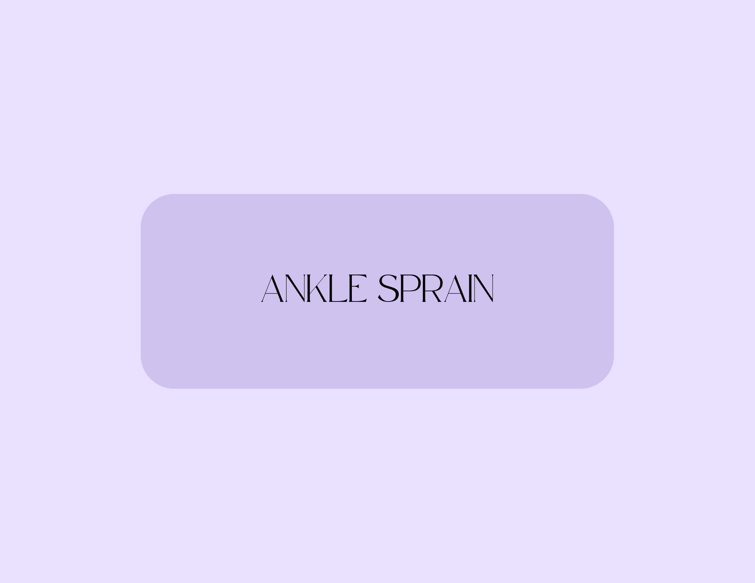 Ankle Sprain